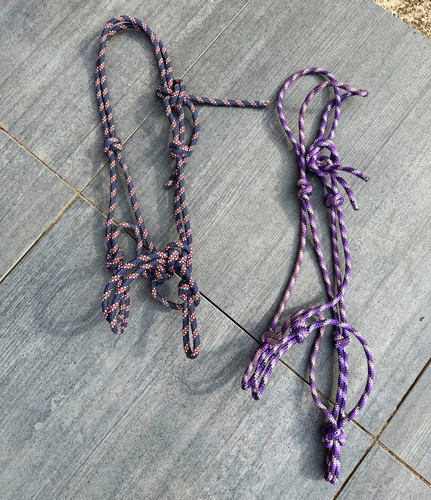 Knotenhalfter violett und - 2x, knotenhalfter,